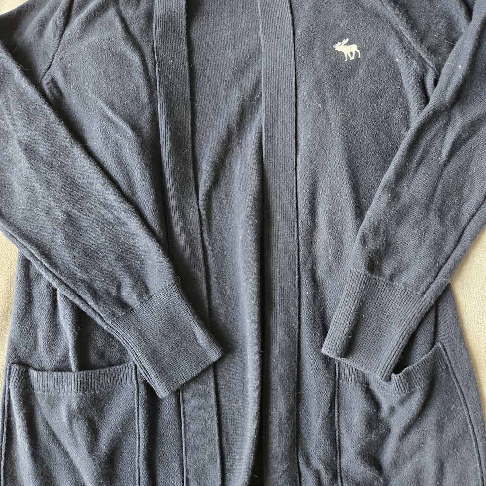 Abercrombie & Fitch Dark Blue Knit Cardigan